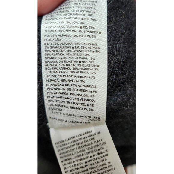 Banana Republic Alpaca Blend Cowl Neck Sweater Dress Black Women’s M Soft Cozy - Picture 13 of 15